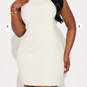 Fashion Nova Chic Cream Mini Dress